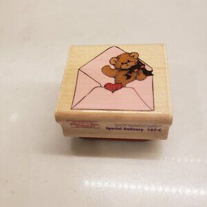 8 Vintage Teddy Bear Rubber Stamps